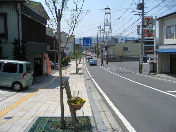 下諏訪駅に向かう