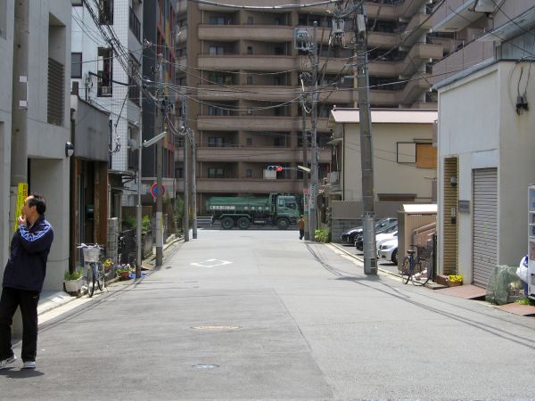 ダンプの辺りがかつての海岸線か