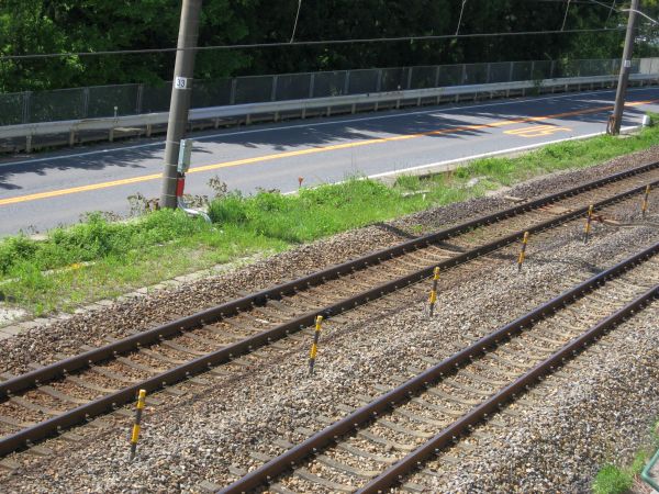 鉄道で寸断される旧中山道