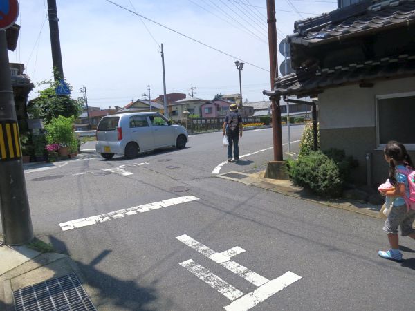 大井橋で右に曲がる