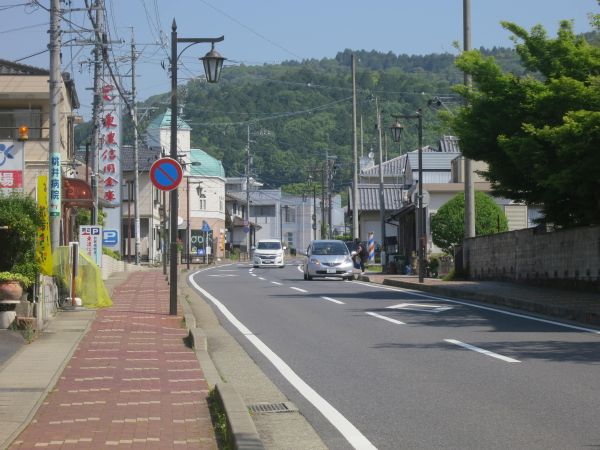 御嵩駅から北へ向かう旧中山道